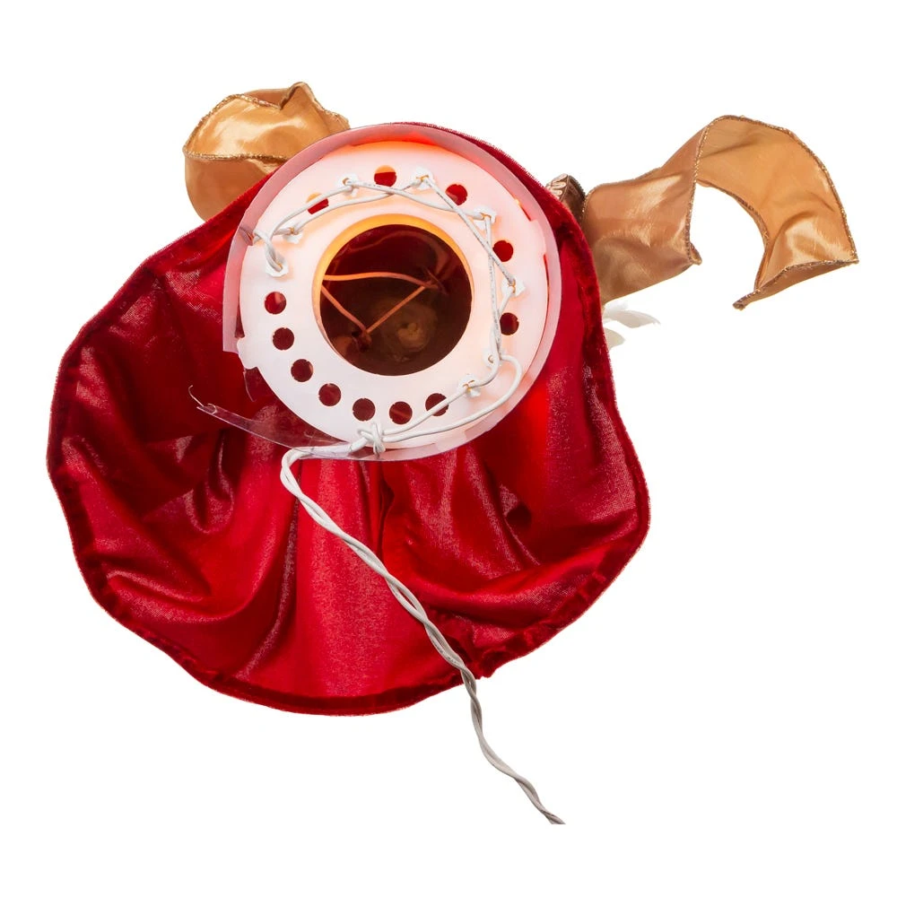 Kurt Adler 16-Inch Red/Gold Black Angel Tree Topper - Image 6