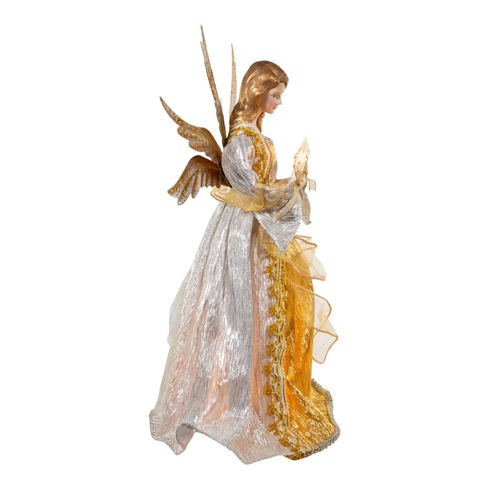 Kurt Adler 16-Inch Ombre Silver/Gold Angel Tree Topper - Image 2