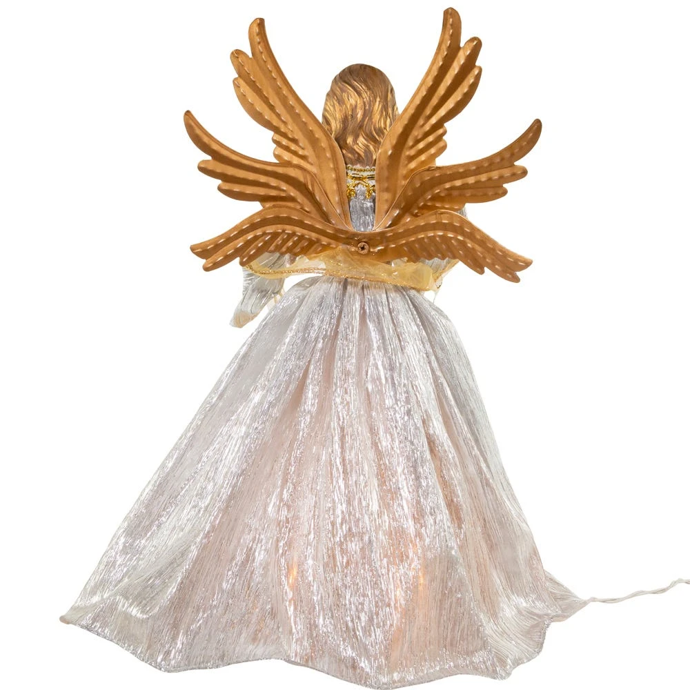 Kurt Adler 16-Inch Ombre Silver/Gold Angel Tree Topper - Image 3
