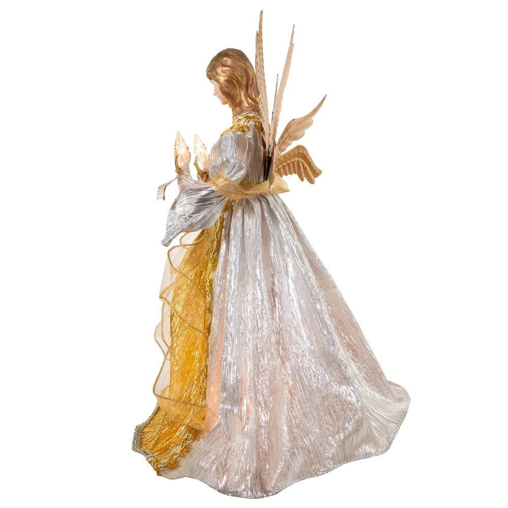 Kurt Adler 16-Inch Ombre Silver/Gold Angel Tree Topper - Image 4