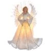 Kurt Adler 16-Inch Ivory/Clear Fiber Optic Angel Tree Topper